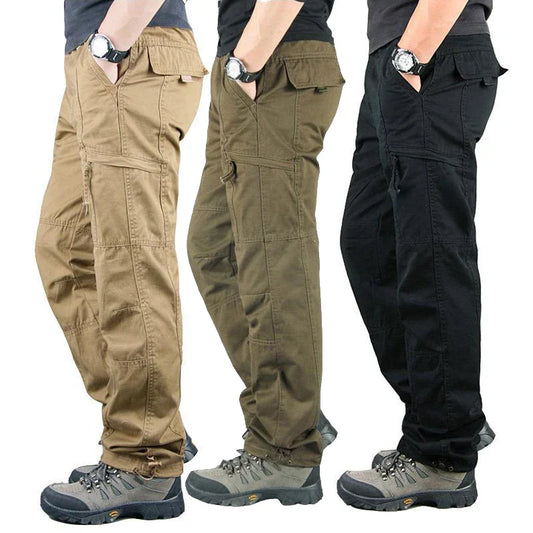 Mens Cargo Work Pants Ripstop Tactical Pants Elastic WaistWaist Hiking Pants Casual Cotton Jogger Outdoor Trousers
