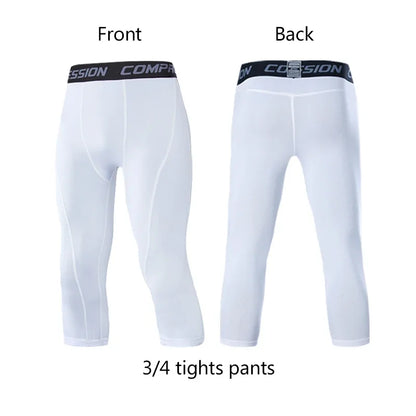 Men's Compression Pants for Running Cycling Basketball Soccer Elasticity Sweatpants Fitness Tights Legging Trousers Rash Guard