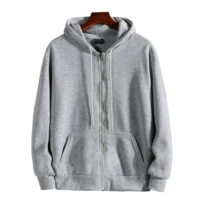 2024 Men's Solid Suits Zipper Hoodies+ Pants Spring Autumn Casual Fitness Sports Hot Elastic Male Clothes Outfit Drawsting Pants