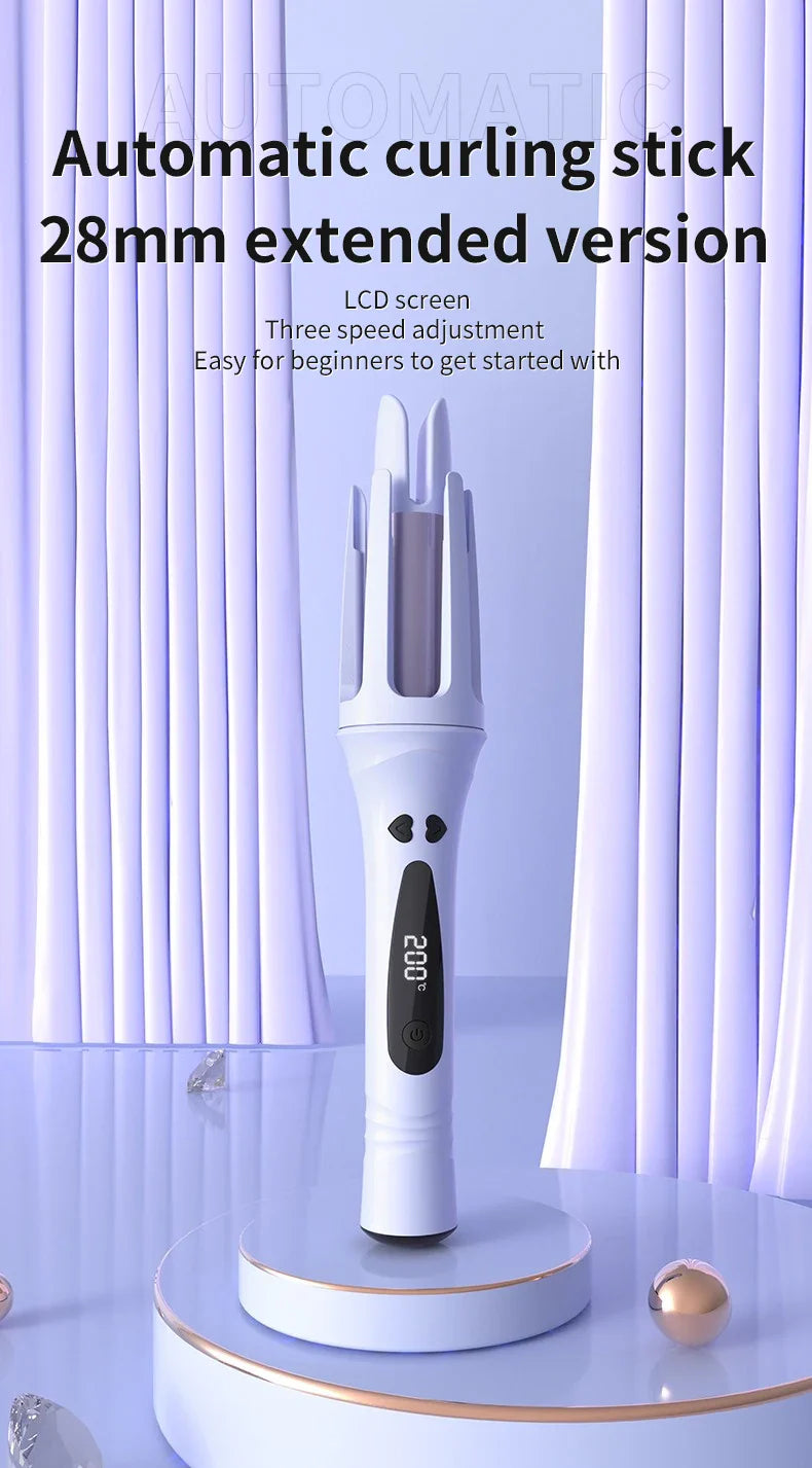 Fast Heating 28MM Auto Rotating Ceramic Hair Roller Professional Curling Iron Curling Wand Hair Waver
