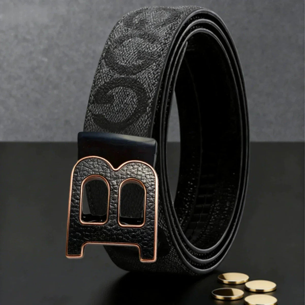 High Quality Luxury Brand Designer Canvas Belts Male Automatic B Buckle Men belts Genuine Leather Belt for men Strap for Jeans