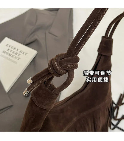 Fringed Interior Compartment Tote Bags Sewing Thread Large Capacity 2024 Hot Sale Bags for Women Zipper Pu Women's Handbags