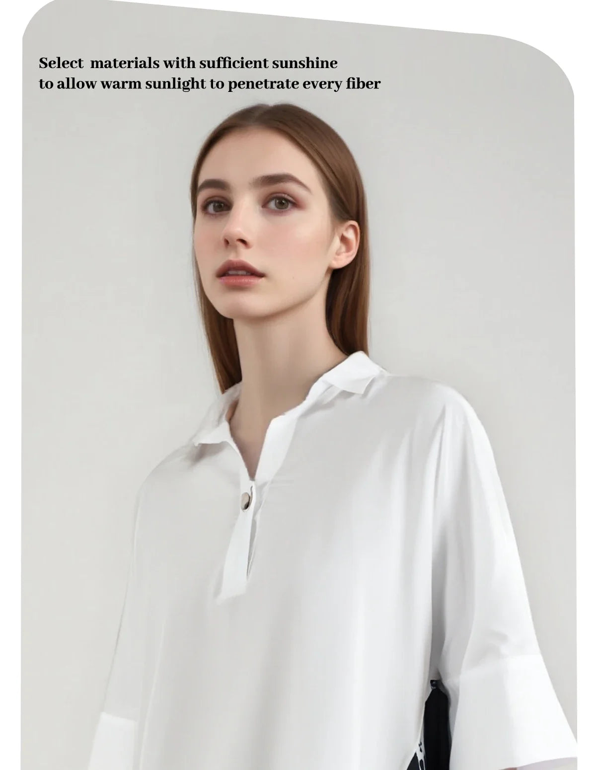 Pullover Women Blouse Lapel Three-Quarters Sleeve Tops Loose Soft Comfortable Pactwork Fashion Irregular Female Shirts