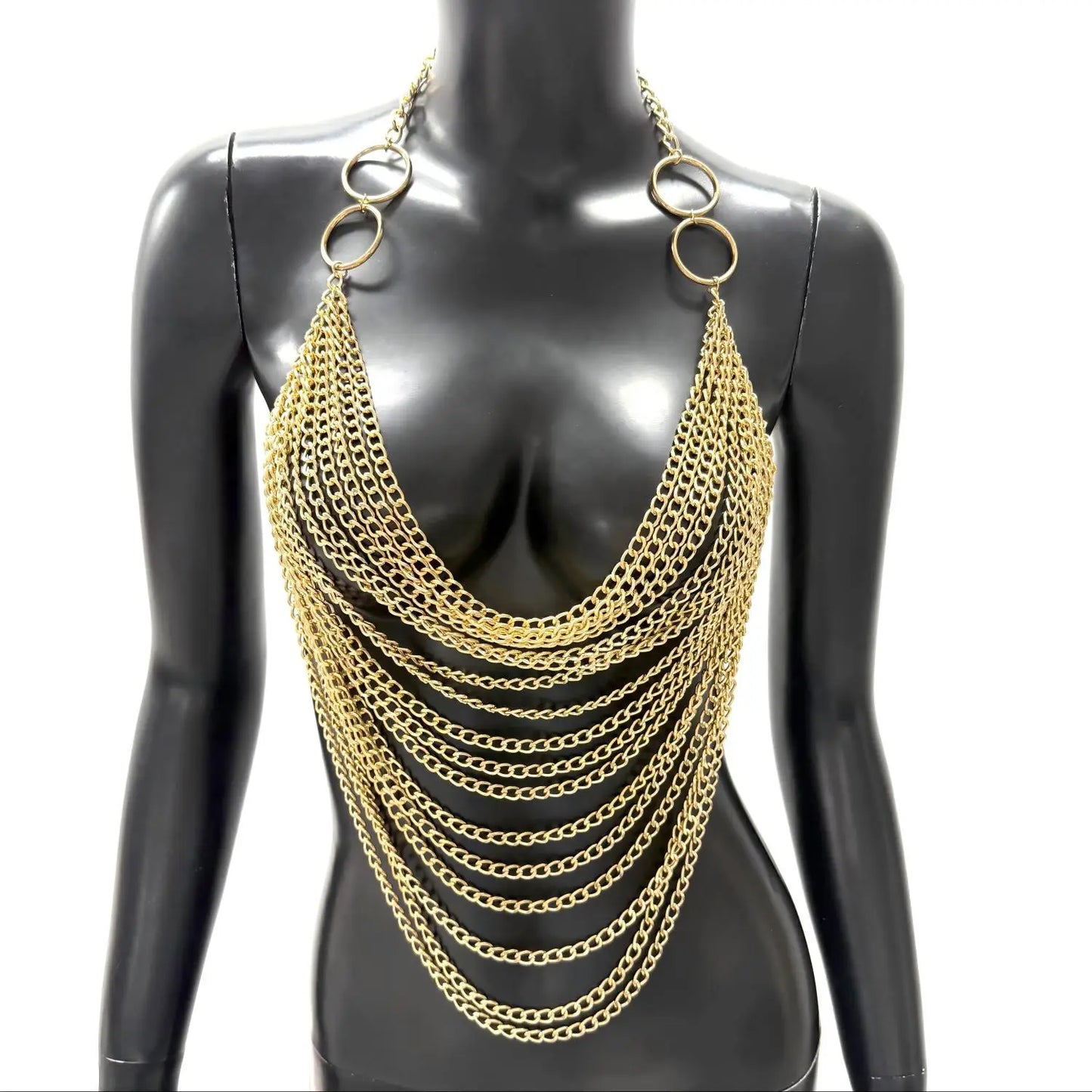 European and American Fashion Trendy Chest Chain Multiple Styles Chest Chain Gold Chain Stacked Top