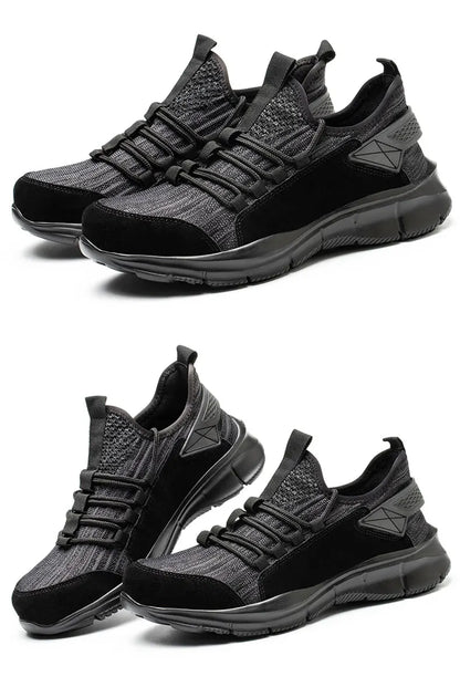 Work Sneakers Men Safety Shoes Construction Steel Toe Work Shoes  Lightweight Safety Boots Anti-Puncture Working Sneakers Kevlar
