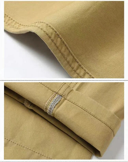 Mens 100% Cotton Summer Thin Pants Autumn Suit Pant Slacks High Waist Straight Loose Bland Solid Business Casual Pants Gozbkf