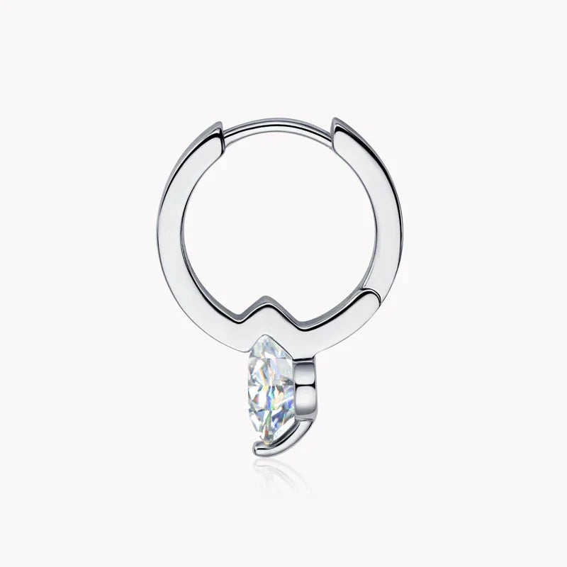 Solitaire 1ct D Moissanite Earrings for Women 2023 Diamond Sterling Silver Hoop Earrings 925 Drop Earrings Girls 14k Gold Plated