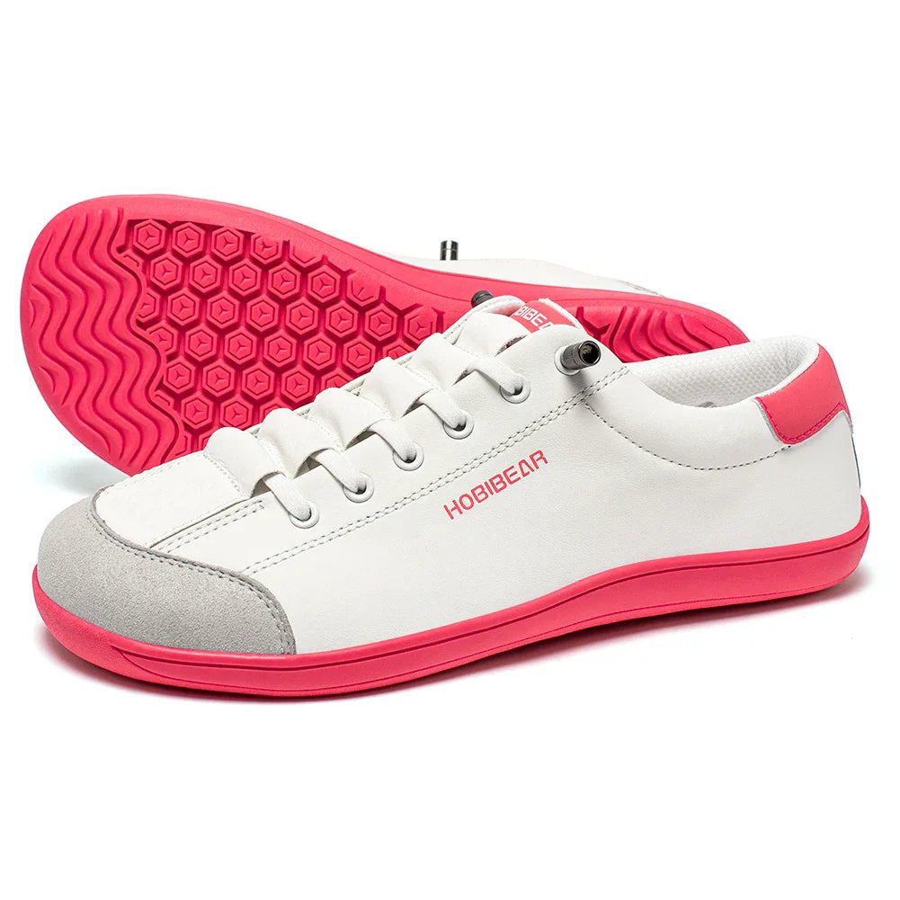 Unisex Barefoot Wide Toe Shoes Women Men Artificial Leather Minimalist Sneakers Adjustable Slip On Walking Shoes