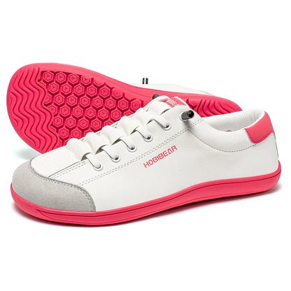 Unisex Barefoot Wide Toe Shoes Women Men Artificial Leather Minimalist Sneakers Adjustable Slip On Walking Shoes
