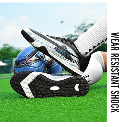 New Men Football Boots Outdoor Non Slip Match Boys Breathable Soccer Shoes Sport Adult Cleats Training Long Spikes Comfortable