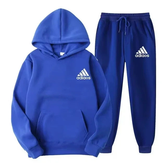 New hoodie set for both men and women, autumn and winter hooded, loose, fashionable, casual and sports pullover