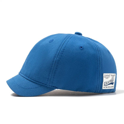 Trucker Style Short Brim Baseball Cap Adjustable Cotton Sunscreen Hat Nylon Fastener Tape Dad Hat Men Women