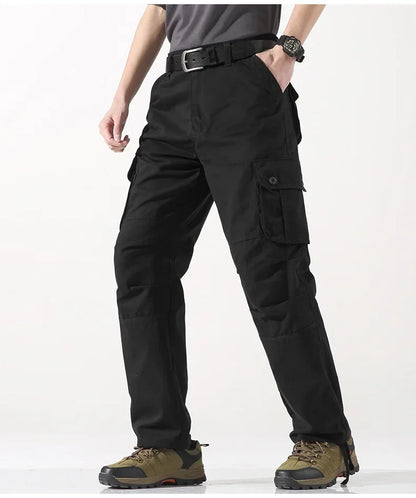 New Men Cargo Pants Pants 6 Pockets Fashion Cargo Pants Quality Cotton Outdoor Male Casual Pants