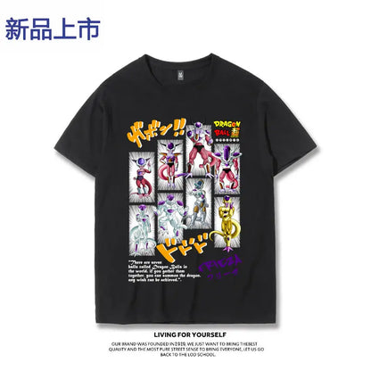 T-shirt Sun Wukong Vegeta Demon Buo Frisa Super Trendy Versatile Summer Short Sleeve Men's Fashion Top