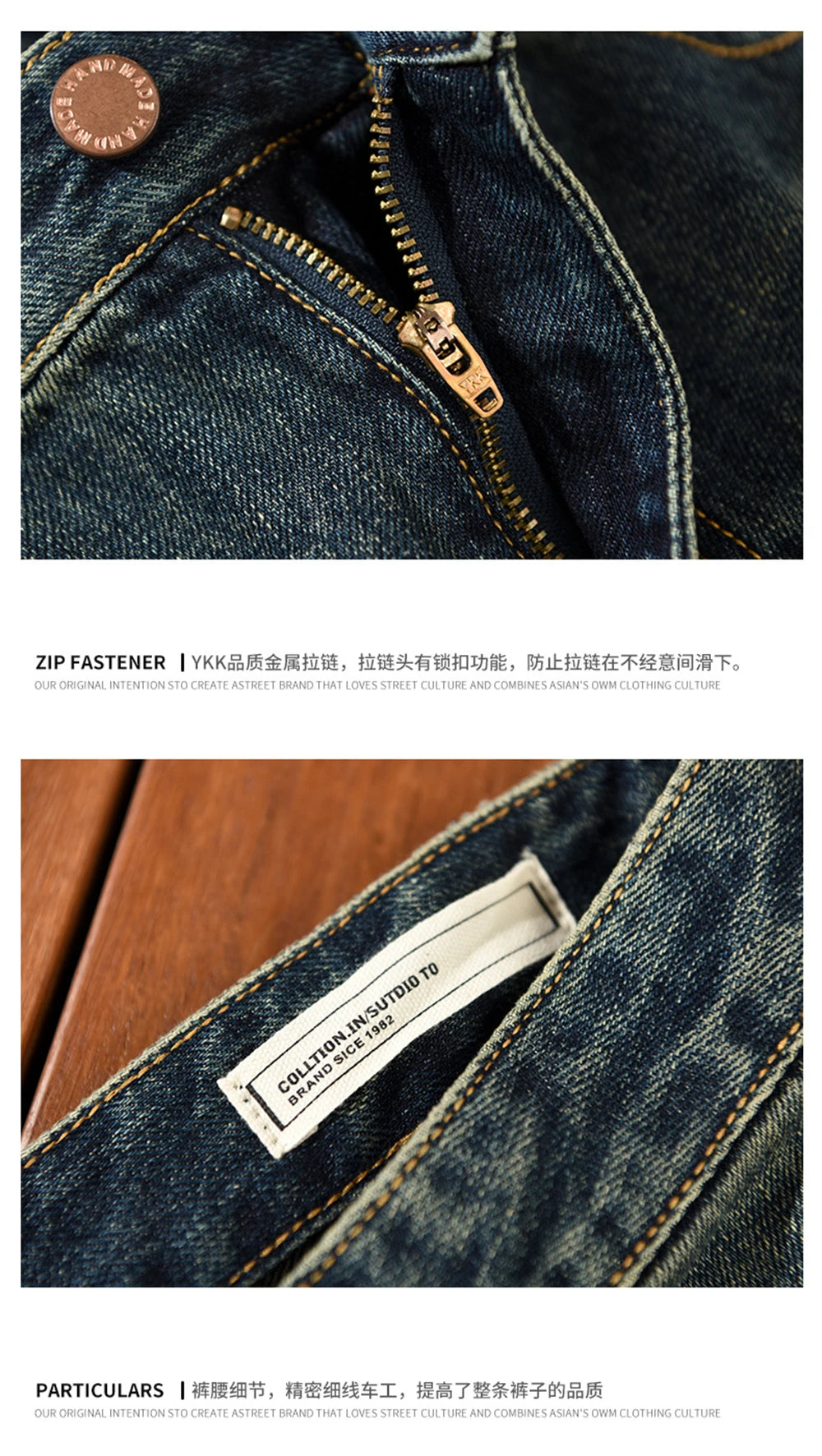 men's autumn pants new vintage washed blue jeans for men winter Trousers male fashion jeans homme  casual pants