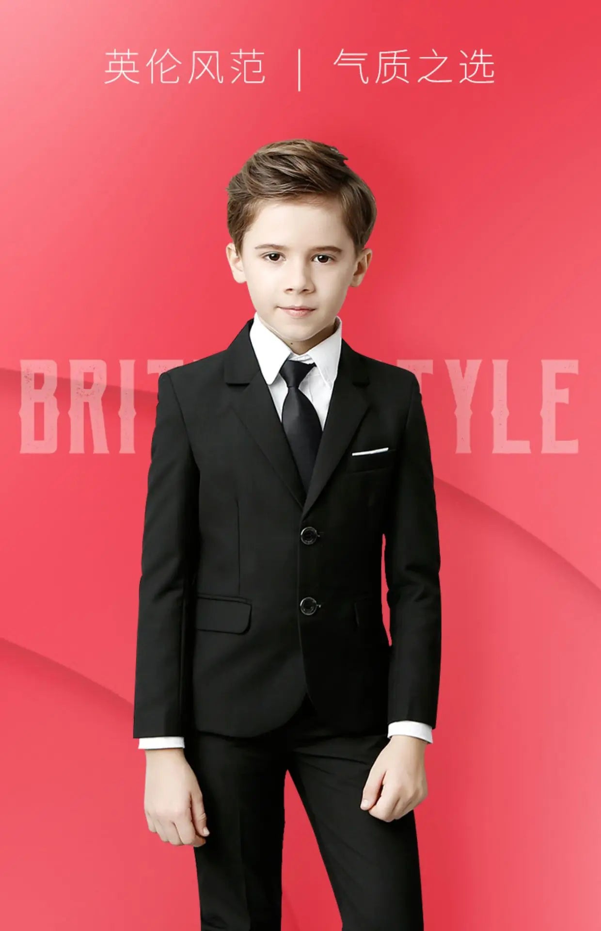 Spring Autumn Children Boy Wedding Suit Teenager Kids Formal Elegant Suits For Boy 1-14  Years Boys Suits Outfits Set