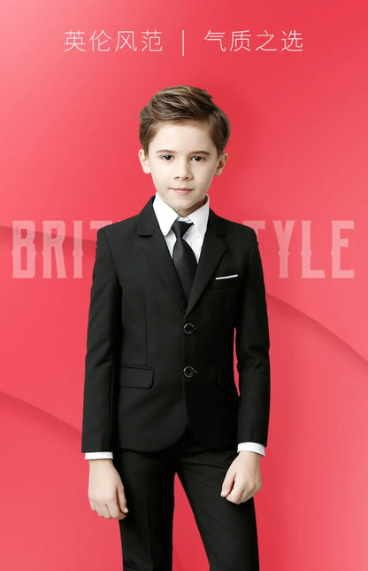 Spring Autumn Children Boy Wedding Suit Teenager Kids Formal Elegant Suits For Boy 1-14  Years Boys Suits Outfits Set