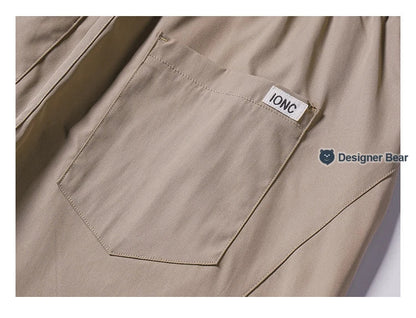 Spring Summer Thin Men's Cargo Pants Loose Tapered Elastic Cuff Jogger Trousers Quick Dry Casual Outdoor Haren Pants Male 5XL