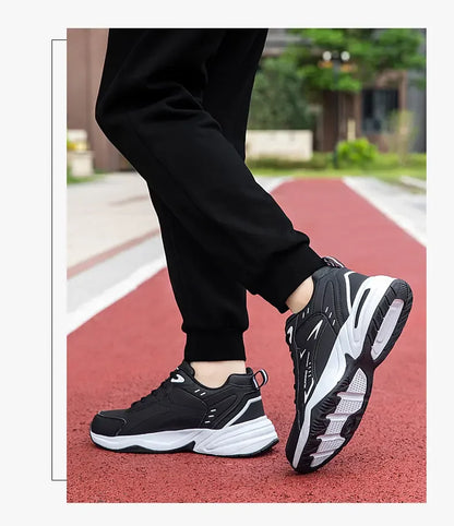 Tênis Chunky Masculino Sola Grossa Versátil 2025 Nova Tendência Cadarço de Malha Respirável Tênis Esportivo Casual Solas Macias Aumentadas