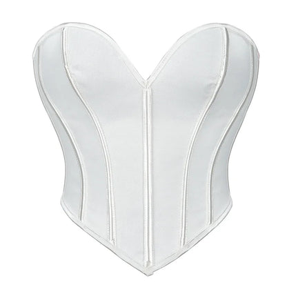 Women Fashion Corset Crop Top Lace Up Brocade Overbust Bustiers Body Shaper Lingerie Sexy Woman Push Up Corselet