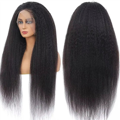 Straight Human Hair Wigs 13x4 5x5 HD Lace Front Human Hair Wigs Yaki Straight Frontal Lace Wig for Black Women Ready to Go
