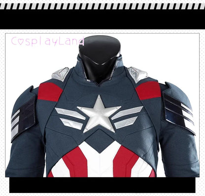 New Superhero Cosplay Costume Captain Steve Rogers Suit Adult Men Halloween Comic Con Outfit Custom Made Superhero Jumpsuit