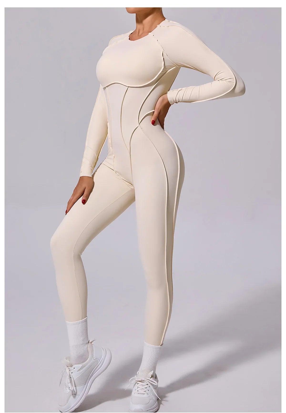 Women's High Elasticity Sports Bodysuit Kit Yoga Fitness Jumpsuit Open Back Hip-Lift Outdoors Gym Workout Sexy Fitness Outfit