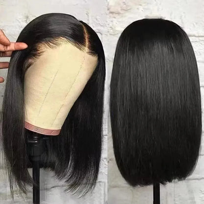 Short Bob Wig Transparent Lace Frontal Wigs Human Hair  Straight Bob Wigs Pre Plucked 13x4 Lace Front Wigs For Black Women