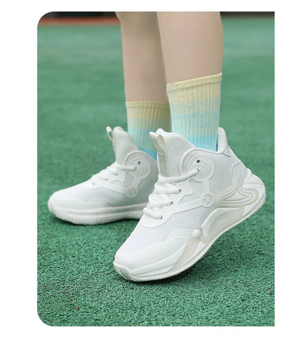 Children Basketball Shoes Breathable Mesh Boys Girls Fashion Sneakers School Sport Shoes Kids Casual Trainers Outdoor Athletic