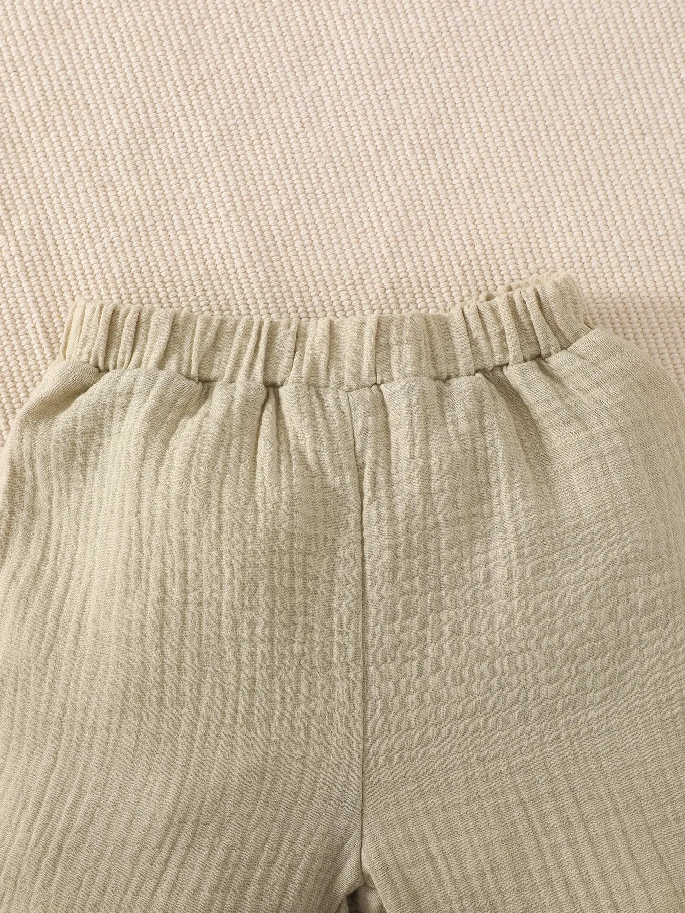 2PCS Kid Boy Clothes Set Short Sleeves Leaf Print Pocket Style T-shirt+Shorts Summer Casual Outfit For Child Boy 4-7 Years