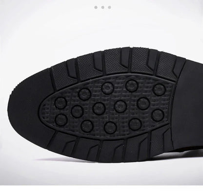Designer Leather Shoes for Men Spring Autumn Business Casual Shoes Male Fashion Solid Color Wedding Shoe Man