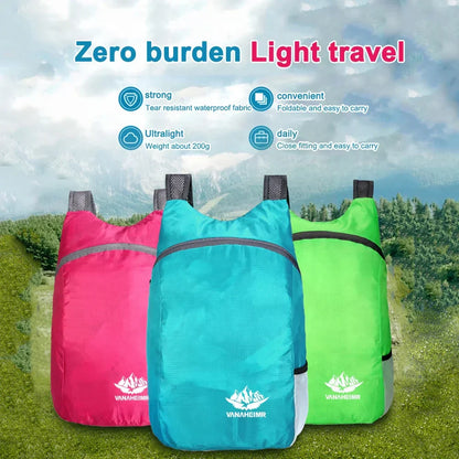 15L Lightweight Packable Backpack Foldable ultralight Outdoor Folding Backpack Travel Sports Bag Hiking Daypack for Men Women