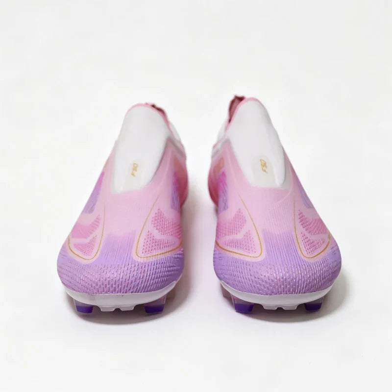 2555 High Quality Mens Soccer Shoes SLIP-ON Non-Slip Turf Soccer Cleats Boys TF/FG Training Football Boots Chuteira Campo F50