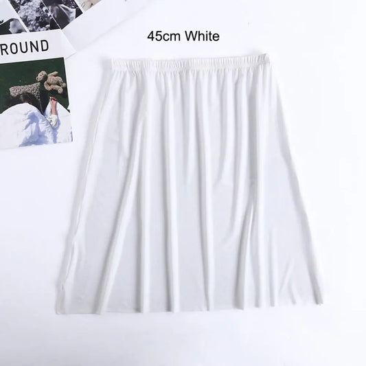 Petticoat Dress Solid Color For Women Safety Underskirt Slips Underskirt Half Slips Women Long Petticoat Ice Silk Underskirt