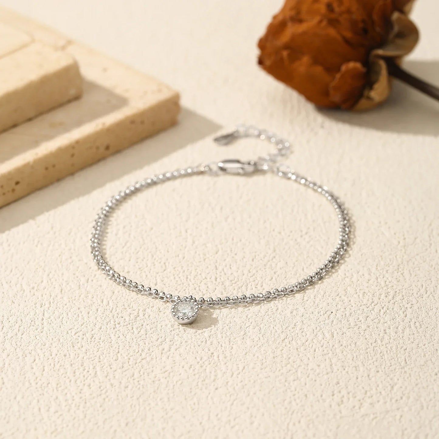 D Color Moissanite Bracelet 925 Sterling Silver Double Layer Lab Diamond Simple Bracelets For Women Fine Jewelry Gifts