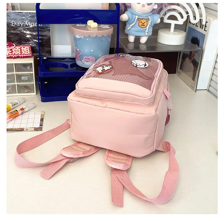 Cute Mini Backpack Women Kawaii Ita Bag Sweet Girl Transparent Rucksack DIY Personality Display Knapsack Lolita Shoulder Bag