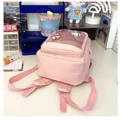 Cute Mini Backpack Women Kawaii Ita Bag Sweet Girl Transparent Rucksack DIY Personality Display Knapsack Lolita Shoulder Bag