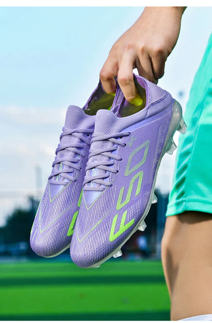 F50+ High Quality Mens Football Boots Boys Training Studded Fast Soccer Cleats Outdoor Non Slip Football Shoes Chuteira Campo