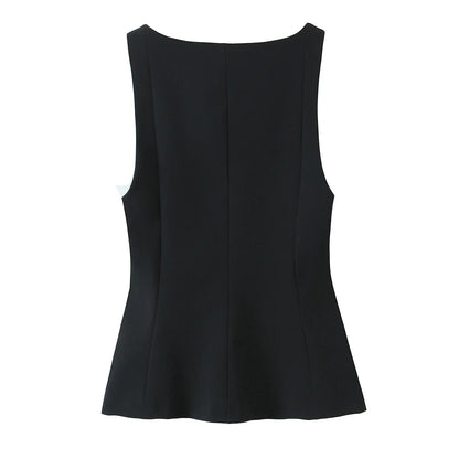 Women Sweet Elegant Tops Skirt Hem Halter Top New 2025 Fashion Spring Summer Romantic Casual Holidays Slim Tops