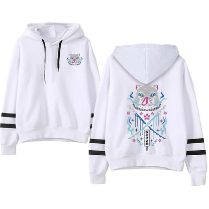 Anime Hoodies Men Women Kimetsu no Yaiba Kawaii Manga Sweatshirts Gothic Harajuku Hooded Pullover Casual Streetwear