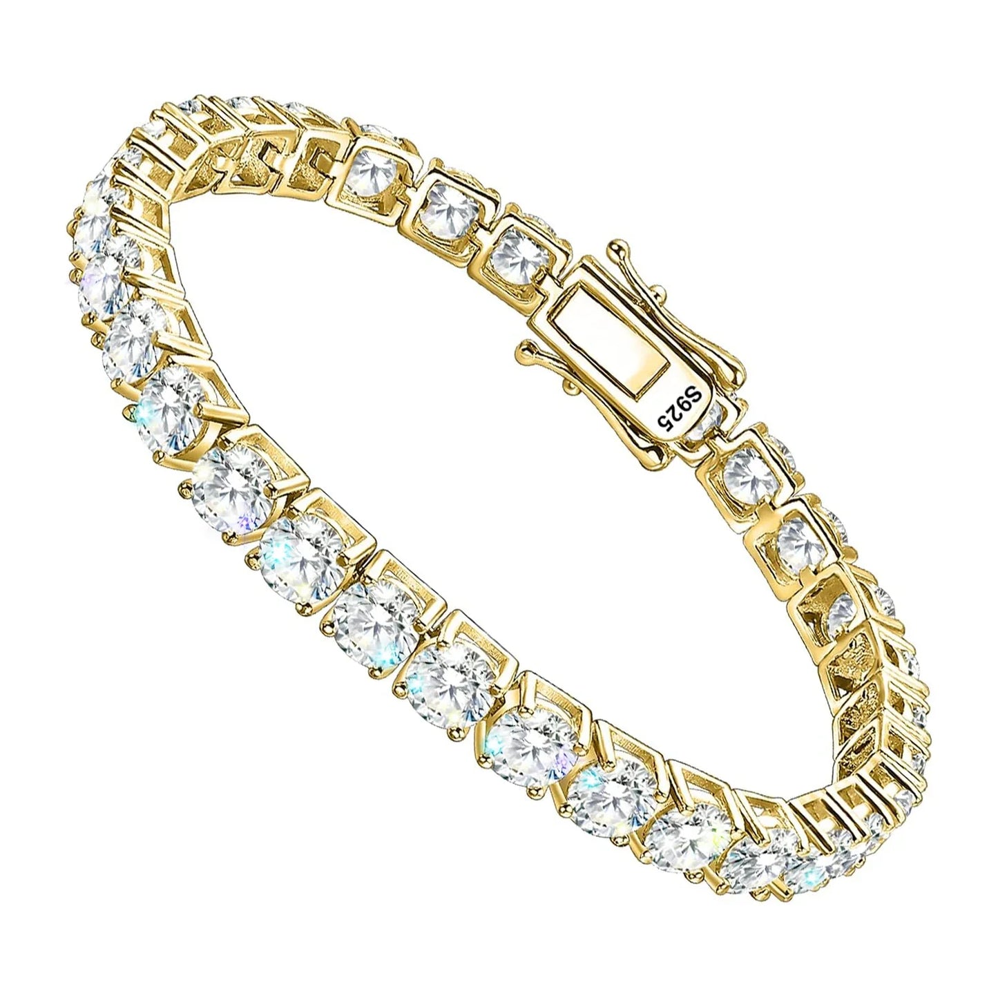 Luxury 4MM Tennis Bracelet for Women Men Full Moissnaite Laboratory Diamond S925 Silver Wedding Jewelry with Certificate