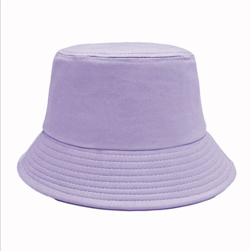 Custom LOGO Design Bucket Hat Women Men Embroidered Print Logo Summer Casual Fishermen Cap Brim Kpop Panama Bob Bucket Gorros