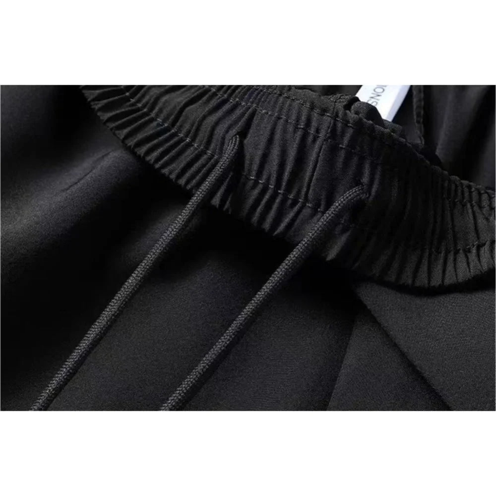 Summer Men'S Ultra-Thin Ice Silk Beach Casual Shorts Jogging Sport Quick Dry Male Zipper Loose Gym Sports Short Pants Sweatpant