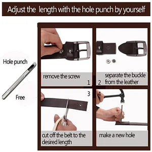2024 Men Belts Cow Split Genuine Leather Pin Buckle Business Waist Straps Retro Pin Buckle Fancy Male Belt For Jeans