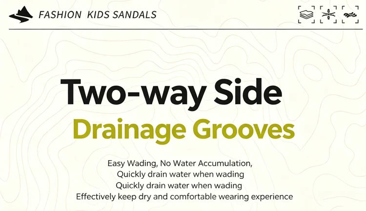 Summer Children Comfortable Sport Water Sandals Outdoor for Boys and Girls Casual Closed Toe Anti-Collision Walking Sandials