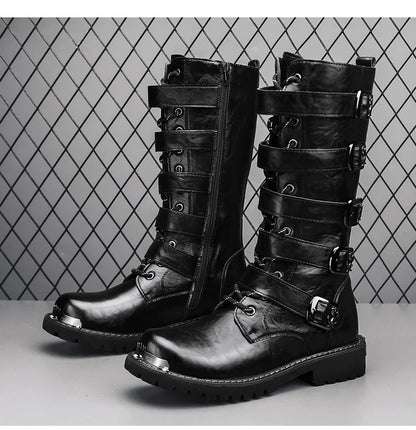 Men's boots four seasons new high-top outdoor casual boots safety protective work boots motorcycle boots plus size outdoor boots
