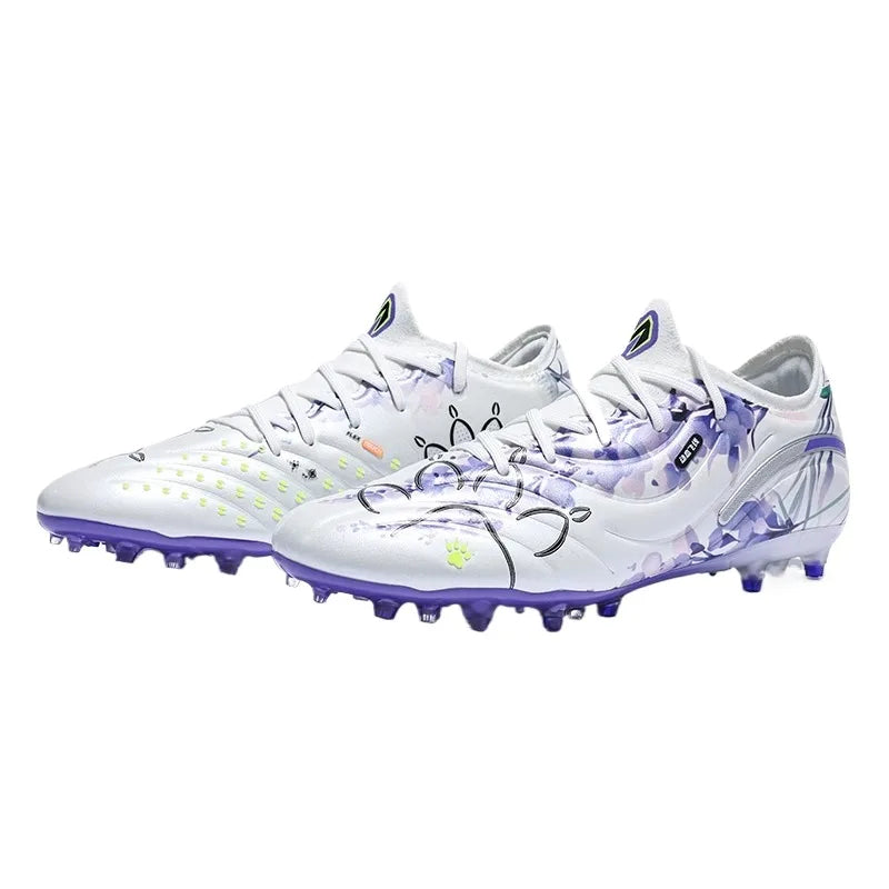 Men's Football Shoes Adult Mg Short Spikes Artificial Turf Training Football Boots Indoor Anti-slip Soccer Shoes