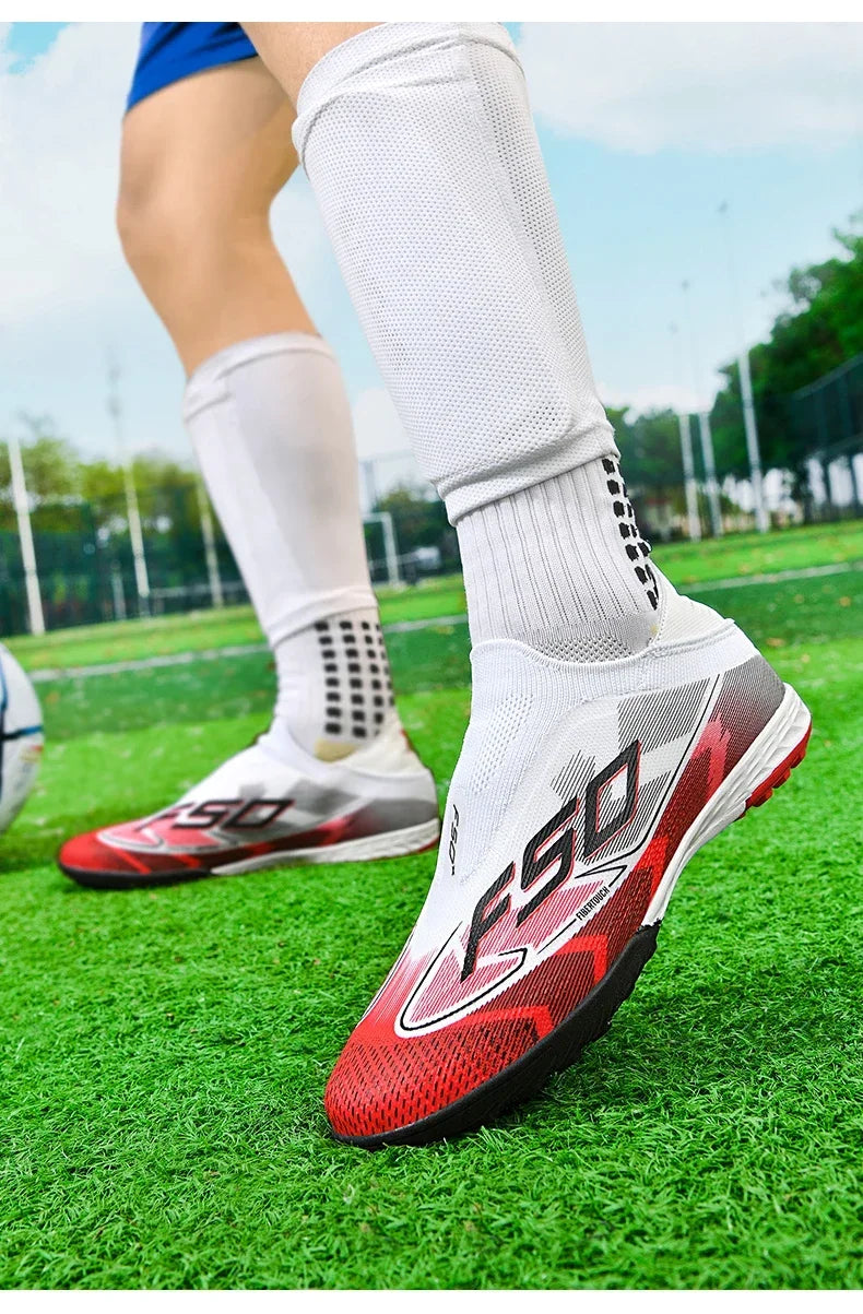 Men Professional TF Soccer Shoes Resistant Casual Grass Studded Male Non Slip Fast Foo451·a