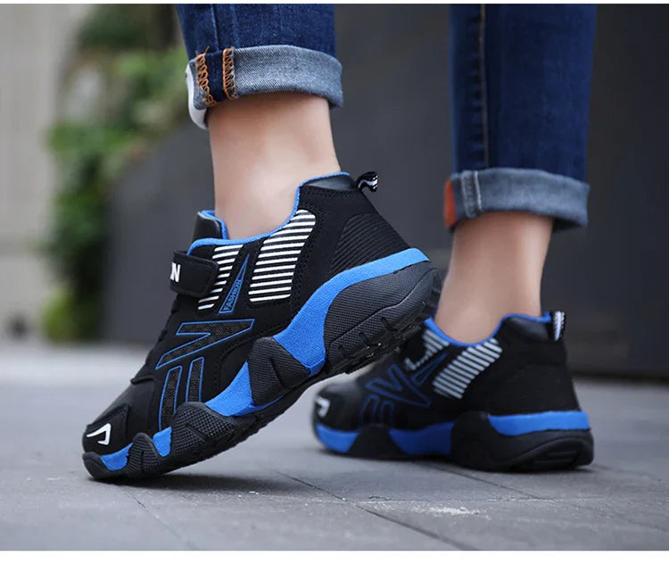 Four Seasons Leather Kids Shoes Non Slip Outdoor Children Walking Sneakers Casual Boys Sport Tennis Size 28-39