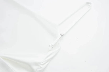 Women Summer Back Bow Solid Satin Backless Sling Crop Top Chic Female Sexy Clothing Streetwear Camis Mujer 2024 Fashion